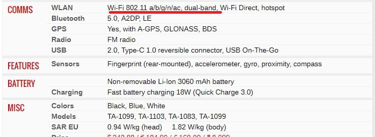 Mengetahui HP Support Wifi 5 Ghz