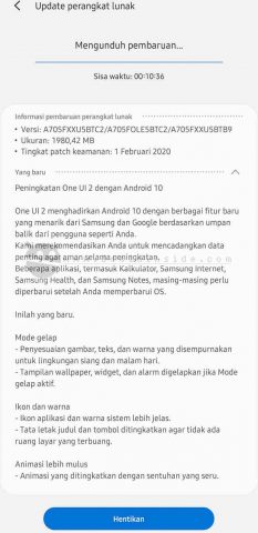 samsung a70 android 10