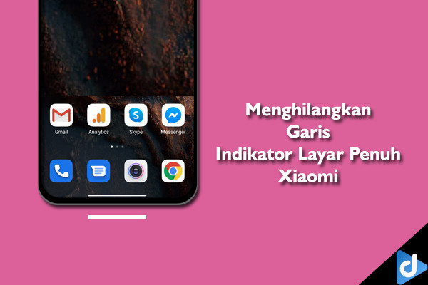 garis putih bagian bawah layar Xiaomi