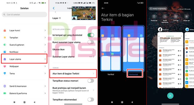 cara megaktifkan recent app xiaomi