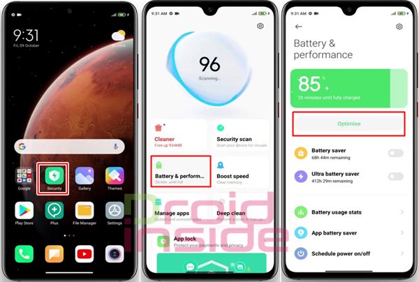 cek kesehatan baterai xiaomi miui 12