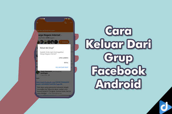 cara keluar dari grup facebook android