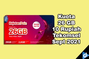 Kuota Telkomsel 26 GB 10 Rupiah