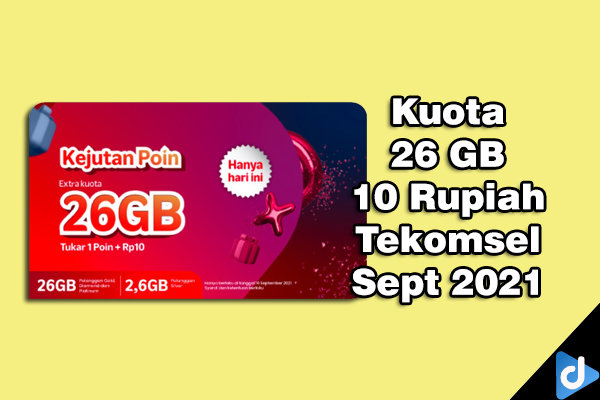 Kuota Telkomsel 26 GB 10 Rupiah