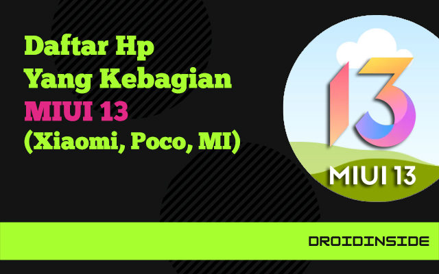 hp yang kebagian miui 13