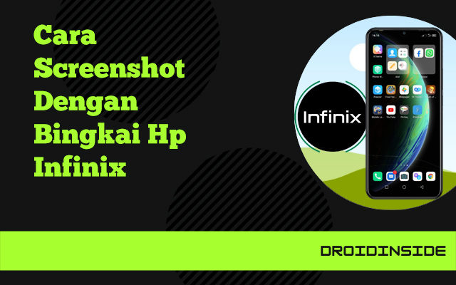 screenshot dengan bingkai hp infinix