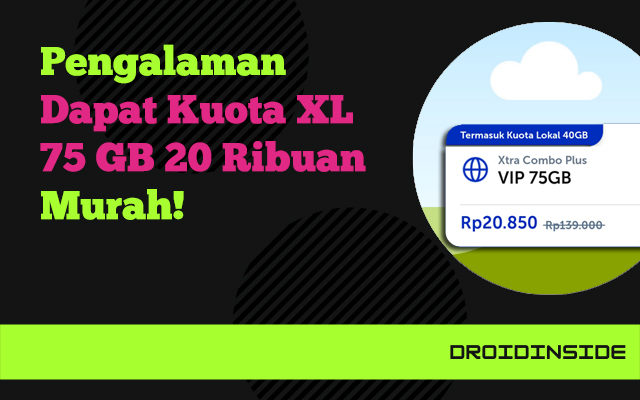 Kuota XL 75 GB 20 Ribuan