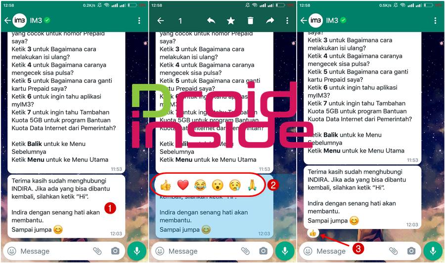 Cara menggunakan fitur reaksi di whatsapp di android