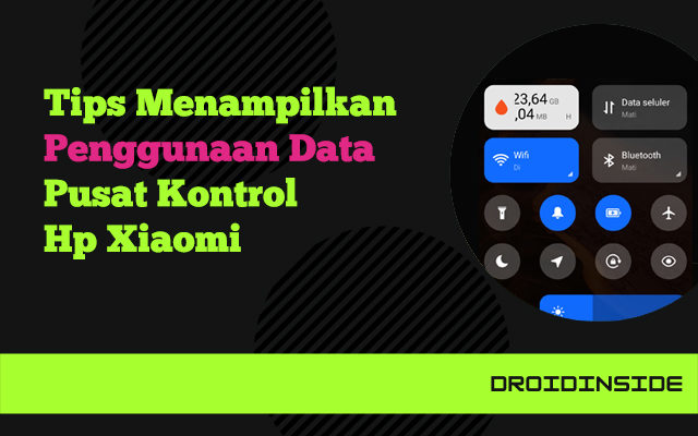 menampilkan penggunaan data pusat kontrol