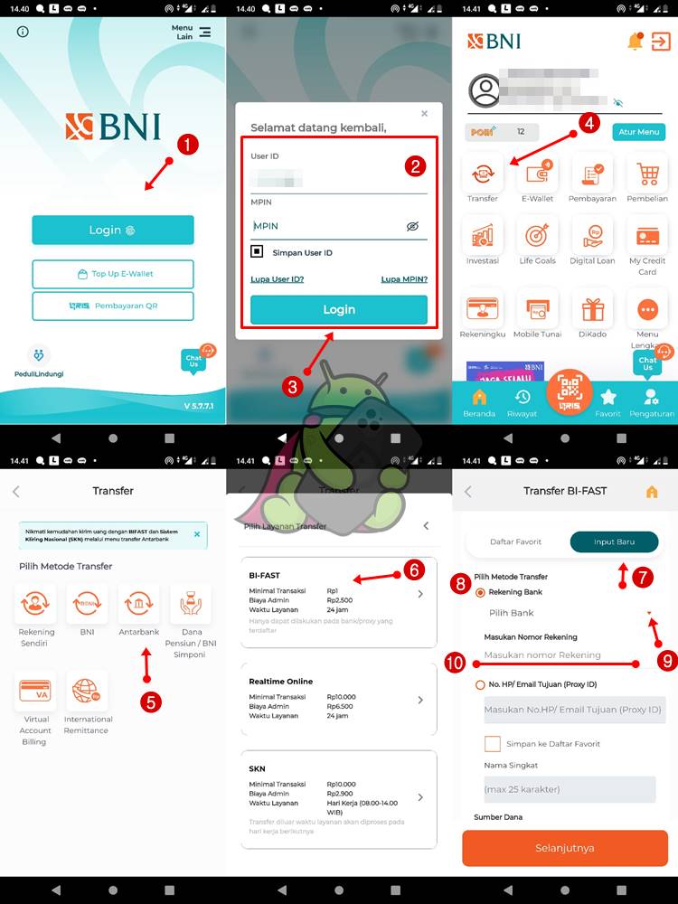 Cara Transfer Uang Antar bank Lewat Mobile Banking BNI