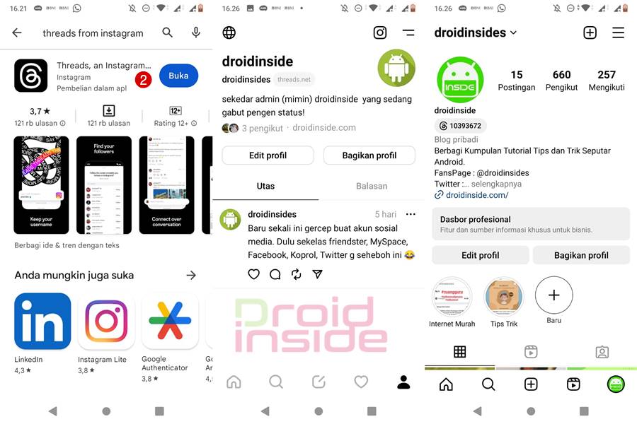 Langkah 2 Mengunduh Aplikasi Threads Instagram